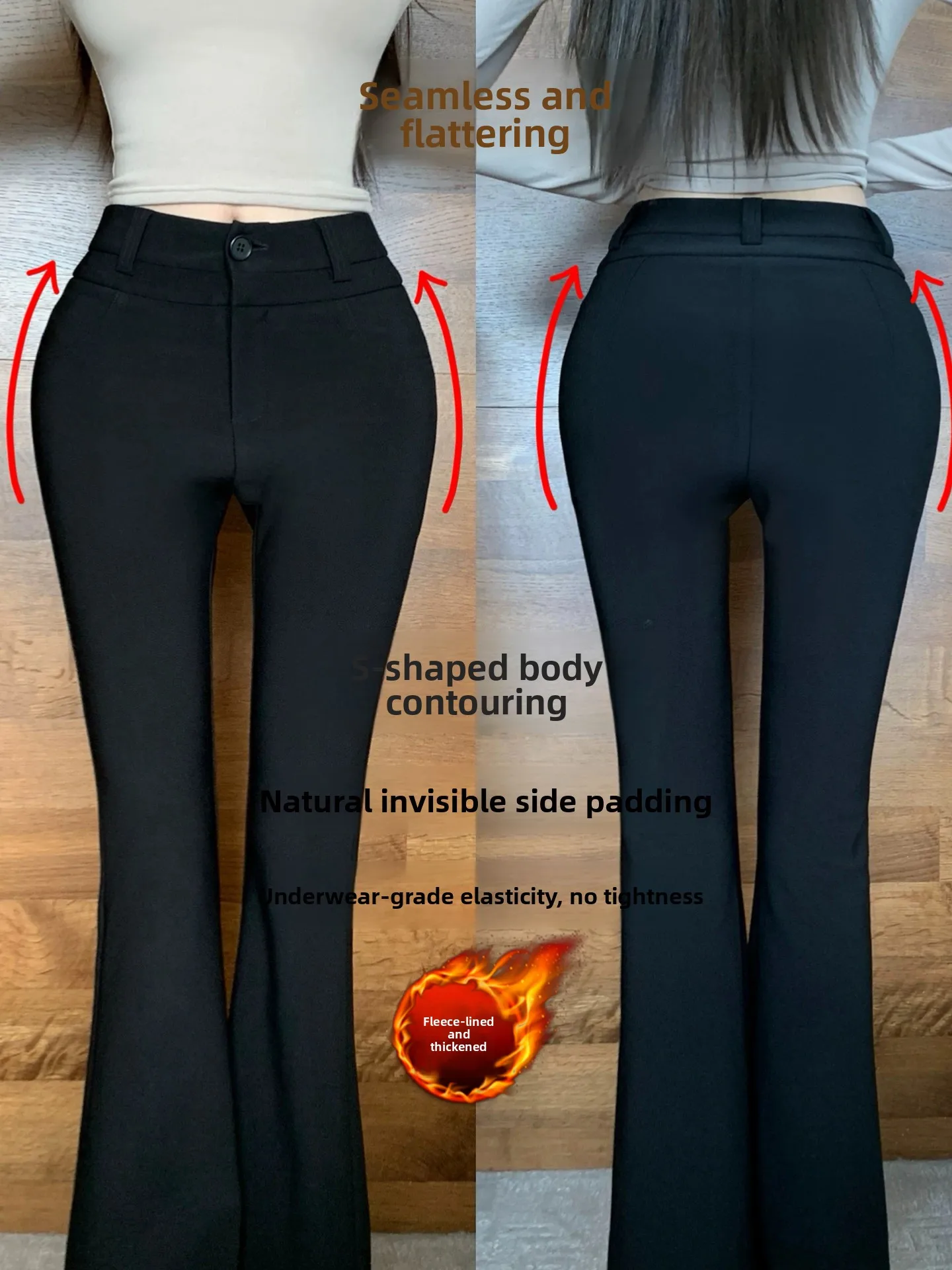 

Slim Fit Flared Jeans Korean Model Faionable Chic High Waist Jeans Casual Sle mid Stretch Denim High Waist Jeans