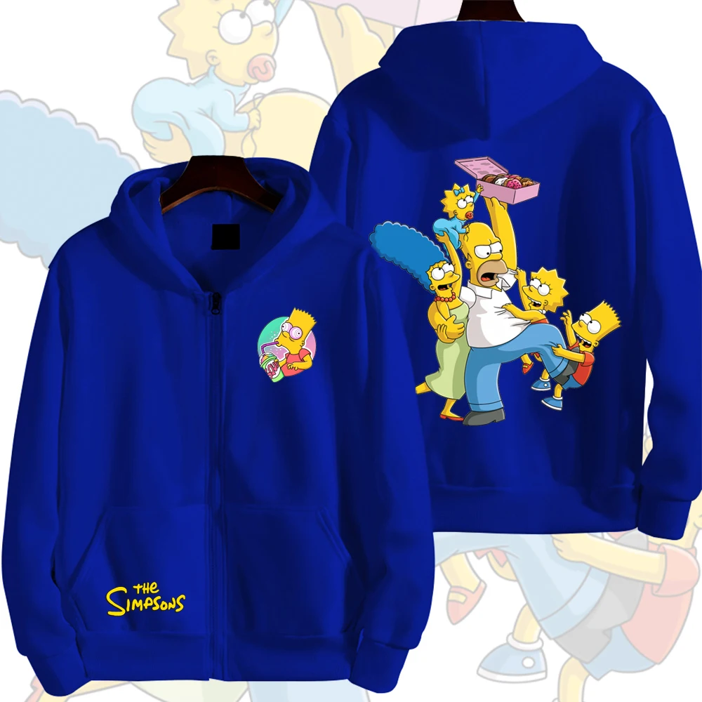 Moletom Masculino e Feminino The Simpsons Cartoon Anime 2026 Novo Casual com Zíper Primavera Outono Casal Jaqueta Oversized
