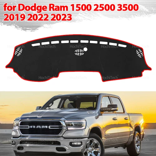 Imagen 1 del producto Para Dodge Ram 1500 2500 3500 2019 2022 2023 cubierta antideslizante para salpicadero almohadilla protectora accesorios de coche alfombra parasol