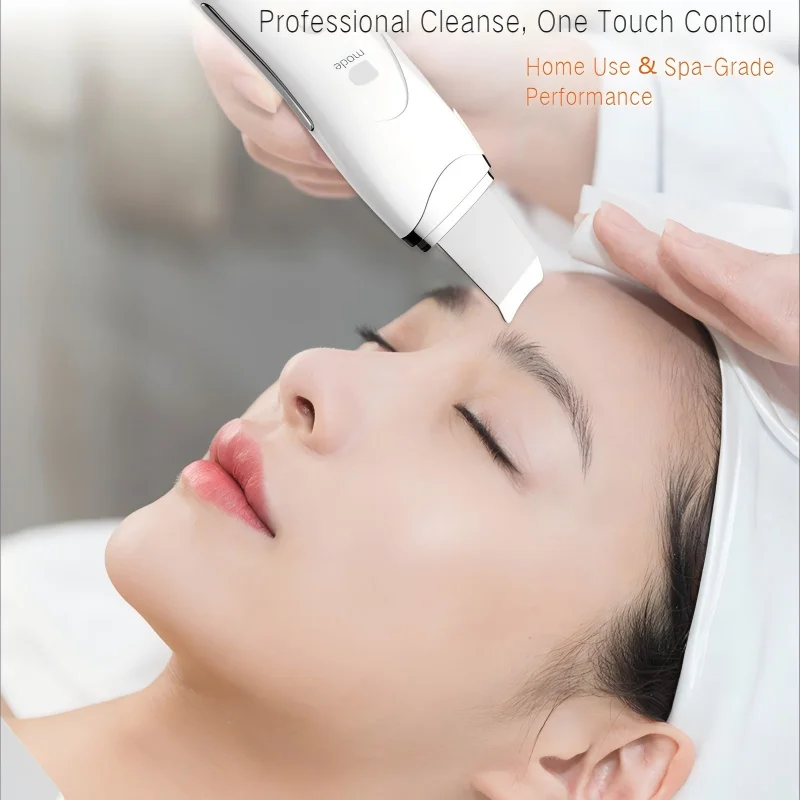 초음파 피부 세정기 및 각질 제거제 - 블랙헤드/여드름 제거를 위한 딥 포어 페이셜 클렌저, 이온 기술 페이셜 셔블