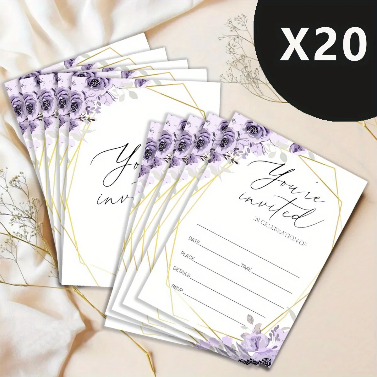 20Pcs, Wedding Invi…