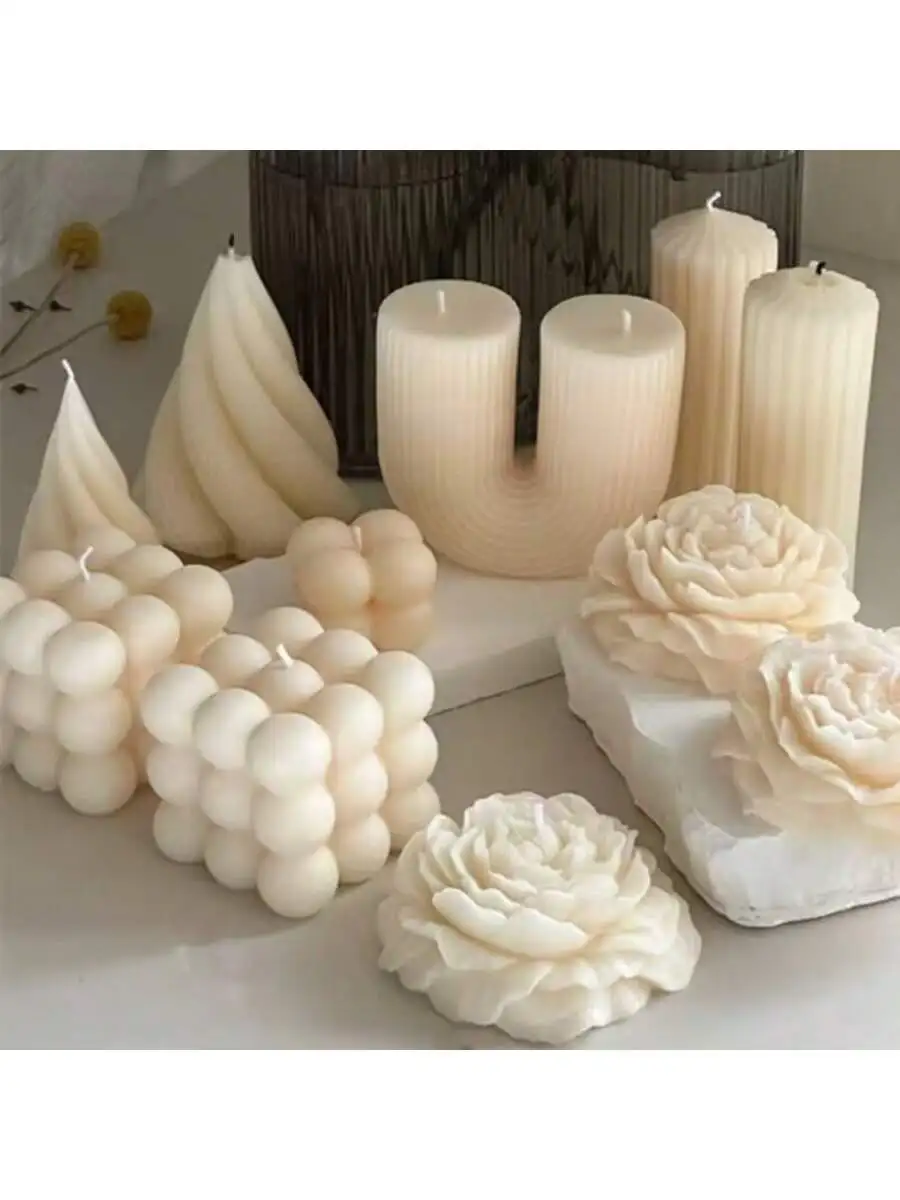 50g-1000g 100% Natürliches Sojawachs-Paraffin-Material Vorgefertigte Sojawachs-Kerne Natürliche Sojawachs-Blöcke für Selbstgemachte Kerzen Hohe Qualität – Detail 6