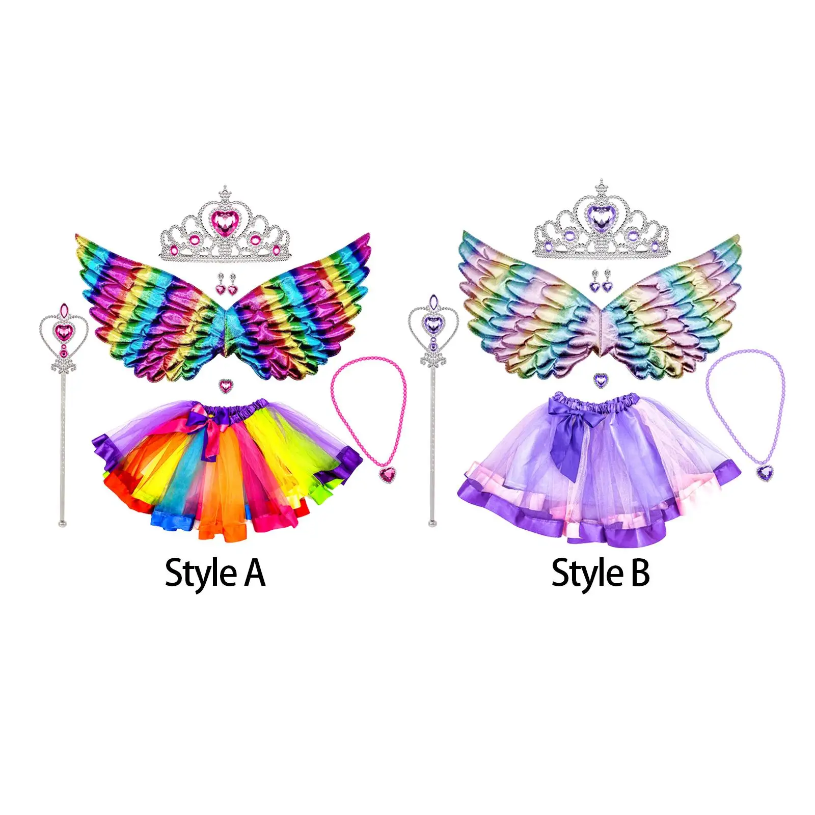 

Fairy Costumes for Girls Cosplay Dress up Playing Toys Kids Butterfly Wing for Halloween Festival Carnivals Masquerade Outfits