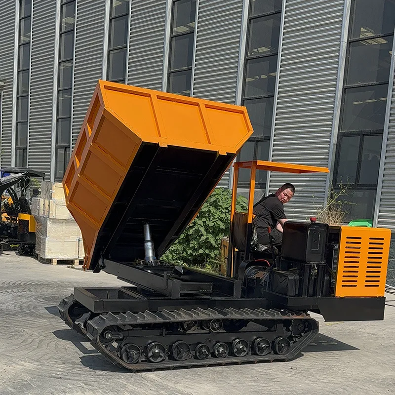 Rotary unloading concrete crawler truck manufacturer, crawler lift dump truck, crawler creeper