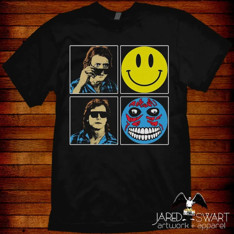 They Live Pop-Art Parody T-shirt....Sizes S M L XL 2XL 3XL 4XL 5XL also in ladies fit S-2XL Roddy Piper John Carpenter movie