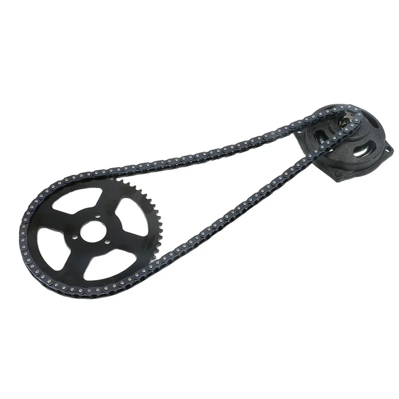 Mini Moto Links Loops Chain with Gear Box and Rear Sprocket 47cc 49cc Drive System T8F 108 6T Fit Pocket Bike