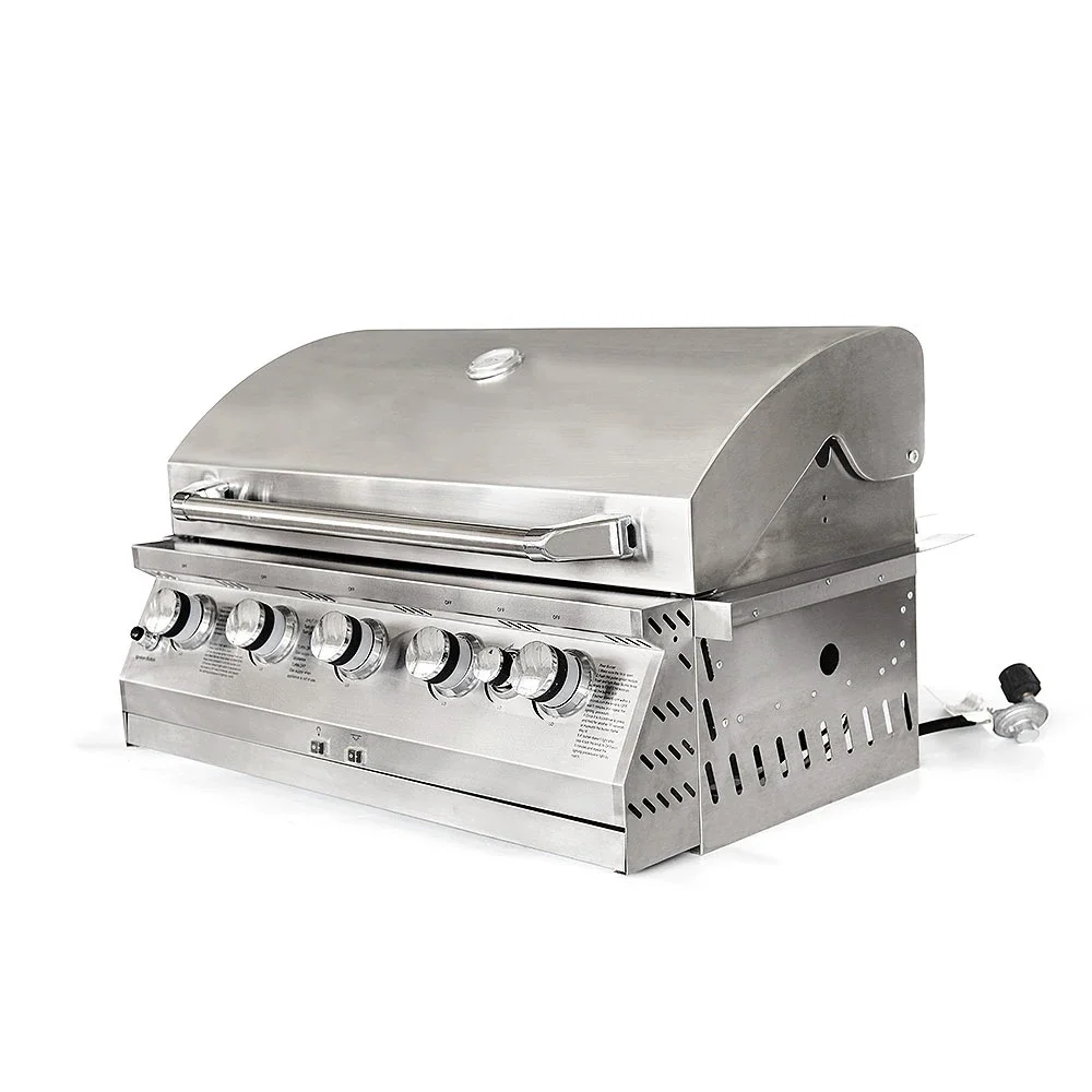 Outdoor Portable LPG Camping TableTop Stainless Steel Built-In Gas Grill BBQ Gas Grills Barbecue Grill