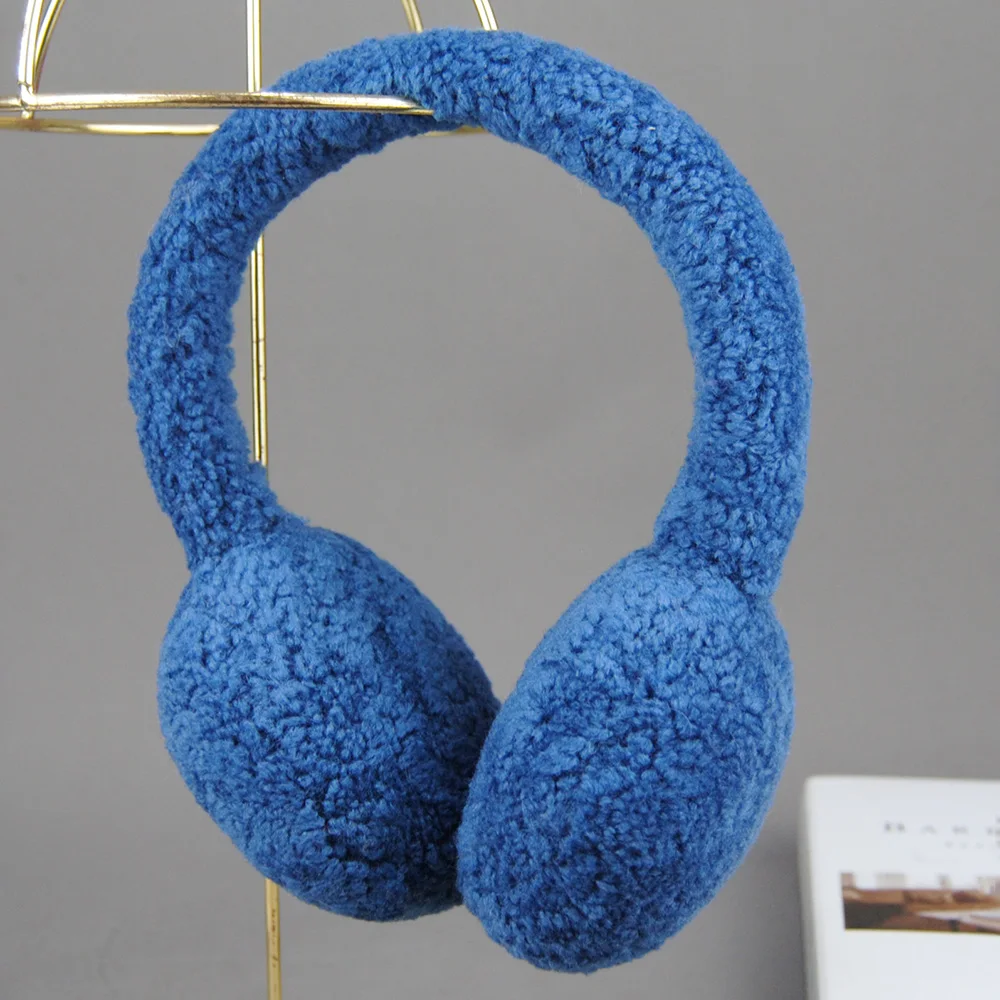 الطبيعية 100% ريكس جزيئات جلد الغنم غطاء للأذنين النساء أزياء الرجال الشتاء الدافئ الفراء الحقيقي غطاء للأذنين الأطفال غطاء للأذنين لفتاة الأذن #2