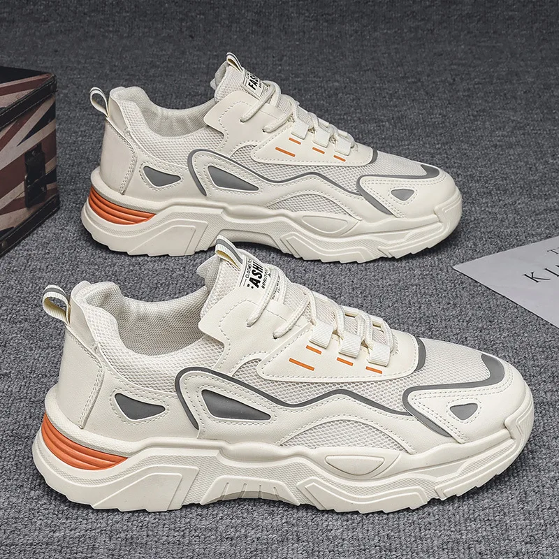 

Men's breathable mesh casual sports shoes four season soft soled comfortable outdoor running shoes student shoes male sneakers