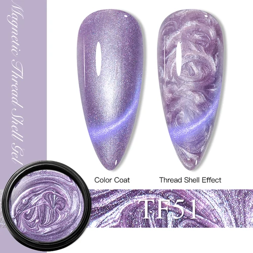 MEET ACROSS-esmalte de Gel de concha de rosca 3D, Gel de perlas brillantes, manicura para diseño de efecto de Arte de uñas, Gel de Color UV Soak Off, 6ml
