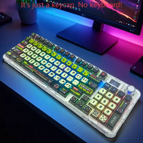 Imagen 2 del producto Apocalipsis bioquímico, teclas PBT de pudín transparente de cuatro lados, 125 teclas, para accesorios de teclado mecánico 60/84/98/108