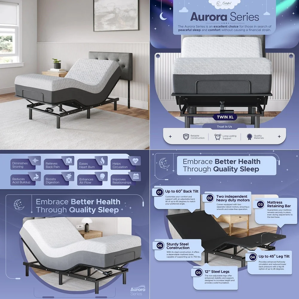 

Electric Hospital Bed Set Foam Mattress, Half Rails Included Enhanced Comfort, Convenience
