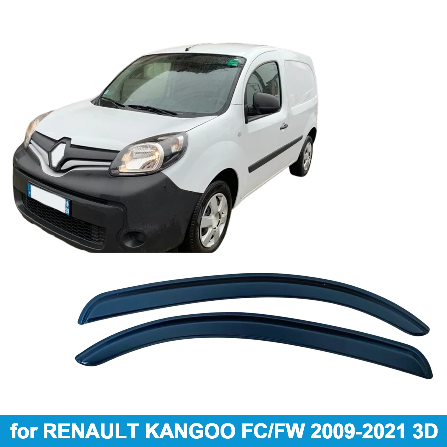 

Оконный козырек для RENAULT KANGOO FC/FW 2009-2021 3DOOR, защита от дождя, боковой дефлектор, защита от атмосферных воздействий, лента для наружного крепления