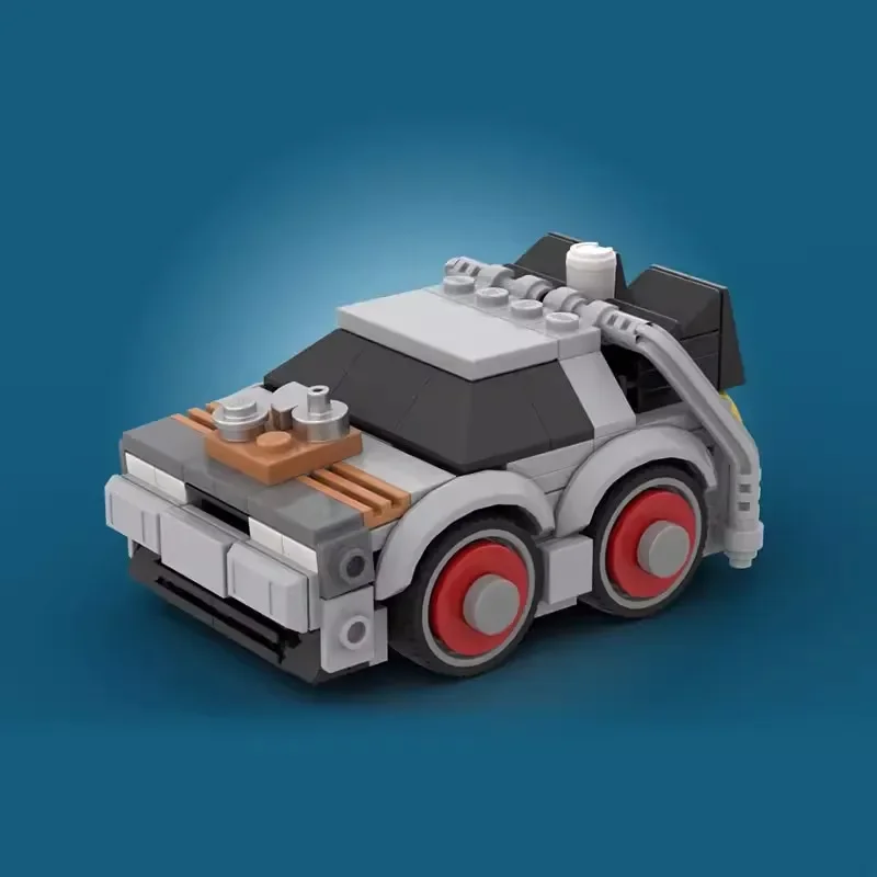 Bricklink-figuras de acción de la película MOC de Regreso al futuro, Marty Doctor, juegos de ladrillos marrones, máquina del tiempo Deloreans, Juguetes de bloques de construcción