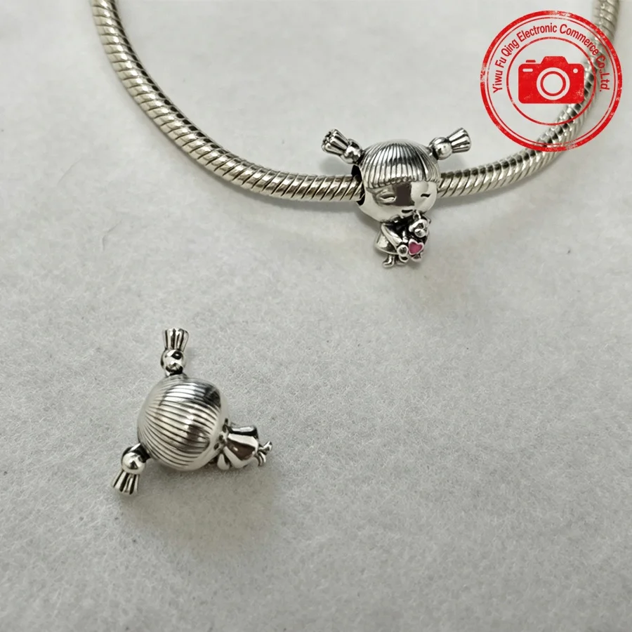 DIY Fashion Jewelry Gifts Little Girl & Boy Hot Air Balloon Pink Cupcake Handwritten Family Charms Beads Fit Original Bracelets