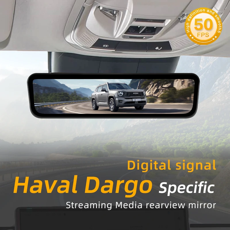 SINJET For Haval Dargo Car Electronics Rearview Mirror 9.2 Inch Touch Screen Night Vision HD Front and Back Dual Camera Dash Cam