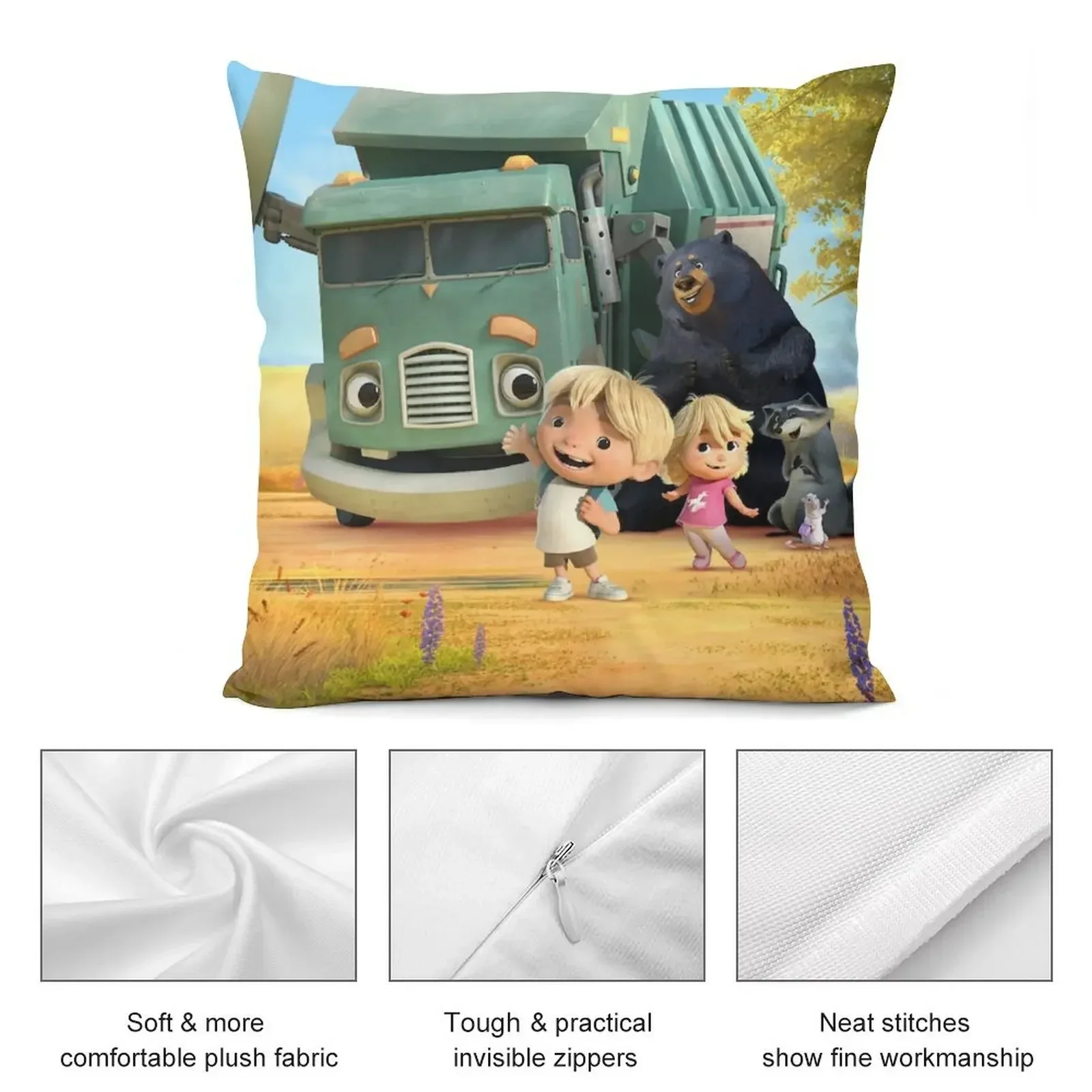 Trash Truck Netflix, Trash Truck, Garbage Truck Kids, I Love Garbage Trucks, Hank And Trash Truck, Truck and Throw Pillow