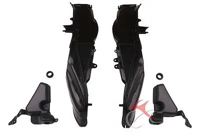 Motorcycle ABS plastic Ram Air Intake Tube Ducts set For HONDA CBR1000RR 2008-2011 2009 2010 Black