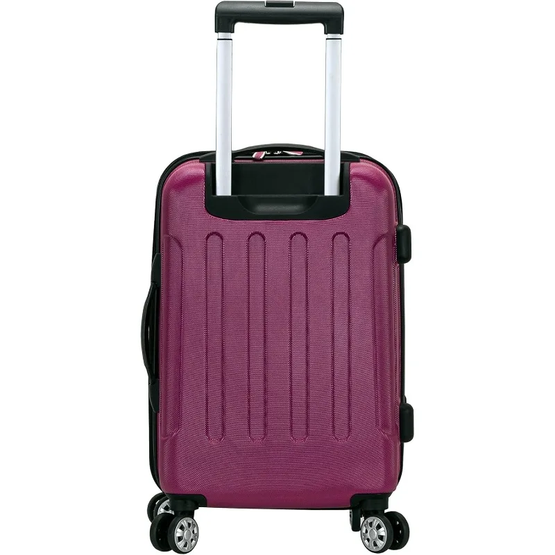Bagagem expansível London Hardside com rodas giratórias, rosa, portátil de 20 polegadas