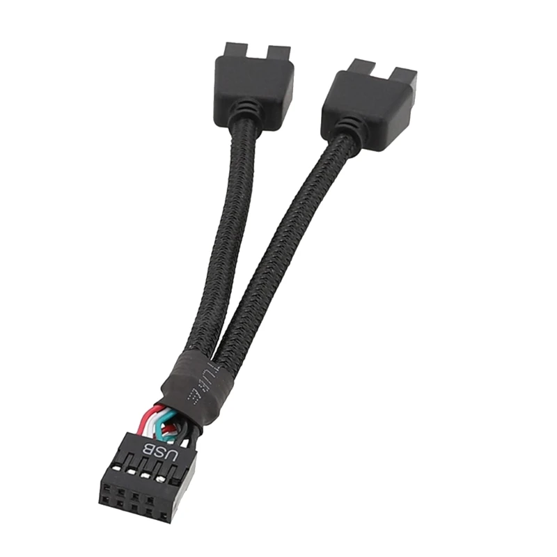 Scheda madre USB Splitter da 1 a 2 PC Splitter USB interno Adattatore da 1 a 2 Cavo R2LB