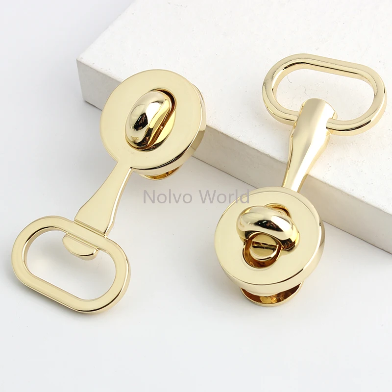 6Sets Women's Handbag Snap Clasps Turn Twist Lock For Shoulder Bags Purse Magnetic Buckle Decor Closure Hardware Accessories