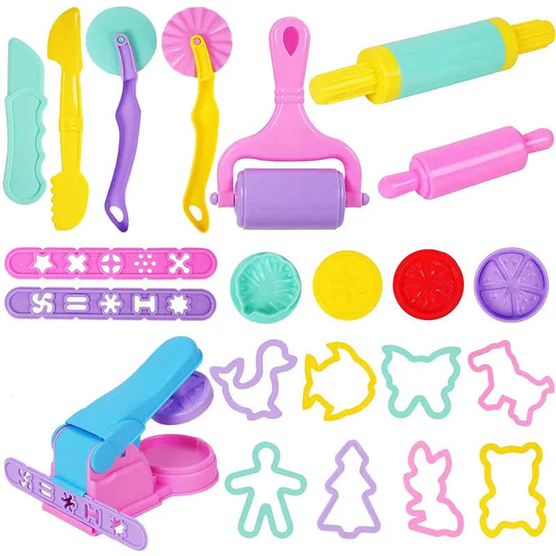 Playdough Tools Accessoires Voor Kinderen Plastic Plasticeen Speelgoed Met Dieren Snijders Spelen Deegmal Set Kinderen Puzzel Feest Faovr