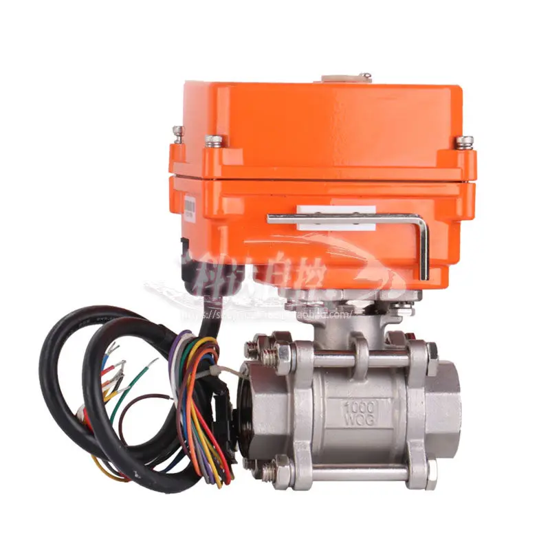 0-10V 4-20ma Micro Electric Ball Valve Proportional Flow Control Valve DN8 10 15 25 32 40 50