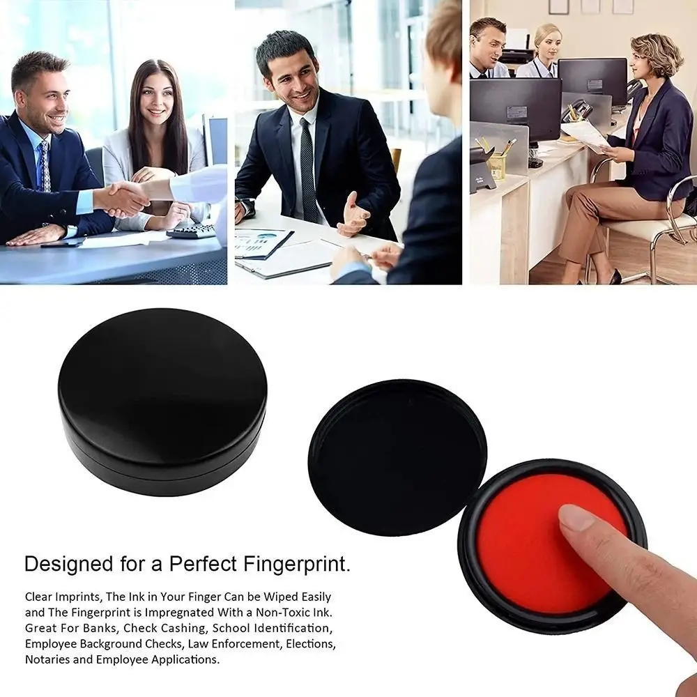 Clear Stamping Mini Vingerafdruk Inkt Pad Anti-Fake Sneldrogend Vingerafdruk Inkt Pad Rode Kleur Waterdichte Rode Stempel Pad Contract
