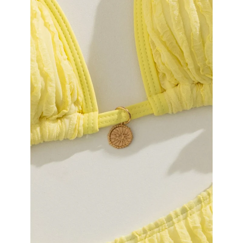 جديد بلون الصدر قلادة حديدية رقيقة حزام الرسن التعادل عارية الذراعين حزب بيكيني مجموعة #3