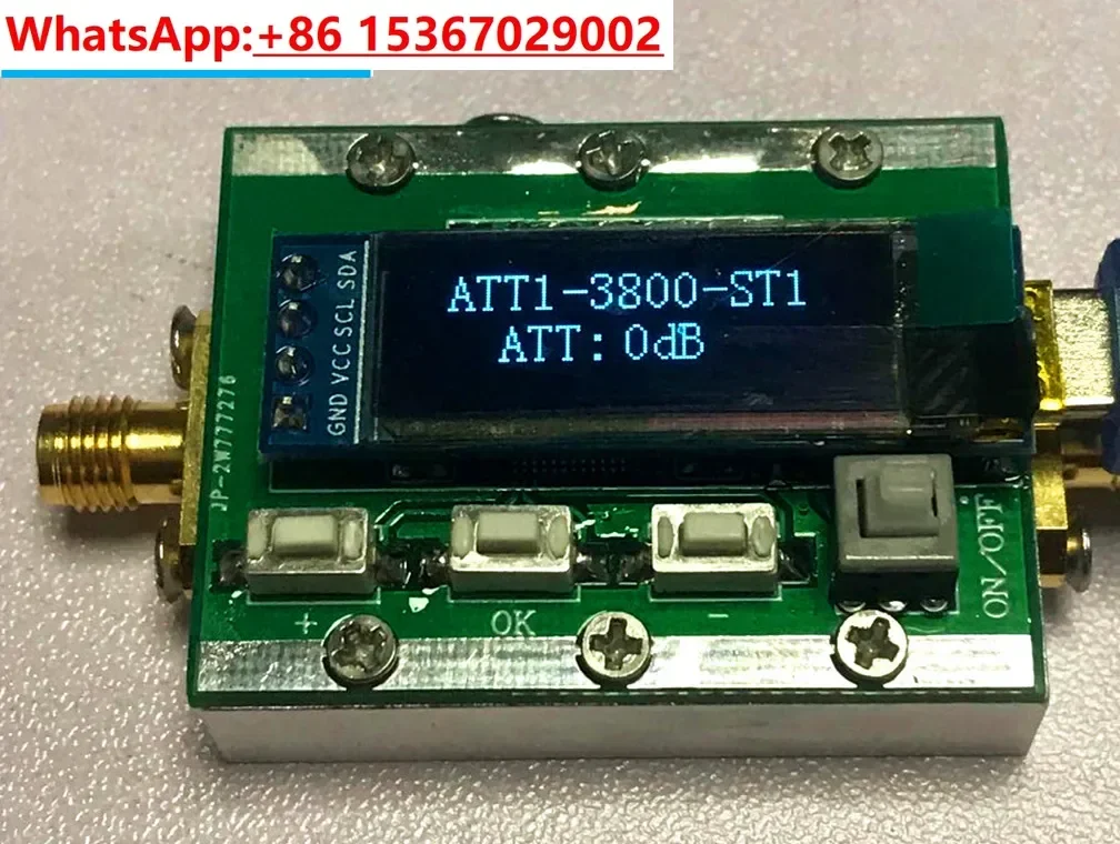 RF Programmable Attenuator 0-31dB Adjustable 1dB Step/Step Back 1-3800MHz CNC Housing PC Controllable