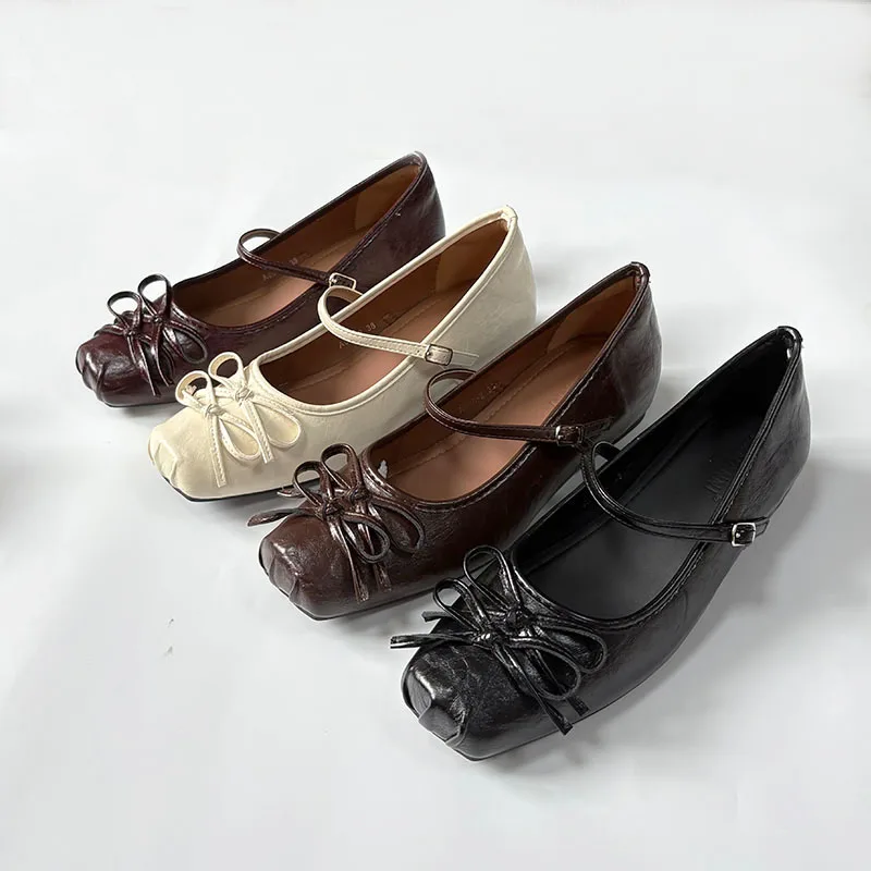 

Новая модная женская обувь Мэри Джейн с узлом-бабочкой и увеличивающим рост, женская обувь с пряжкой и ремешком, женская обувь на плоской подошве на мелкой подошве