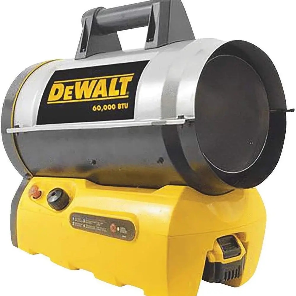 

Portable Cordless Propane Space Heater, 68,000 BTU, 20 Volt Battery Start, Quiet Barrel Forced Air for Job Sites and Workshops