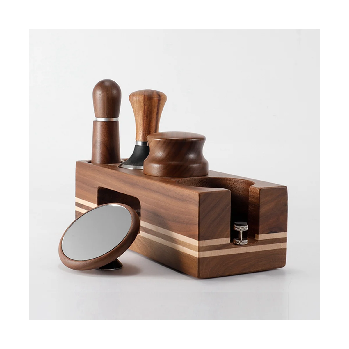 Coffee Tamper Holder Wood Filling Support Base Espresso Tampering Mat Station Stand for Barista Coffee Accessories 58Mm