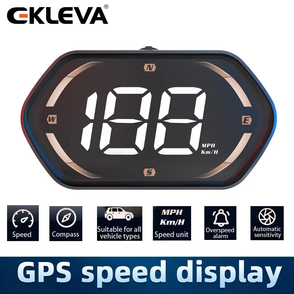 

EKLEVA USB Car HUD Head Display Digital Speedometer Speed Meter KMH MPH Dispaly for Truck Motorcycle Auto Part Accessories