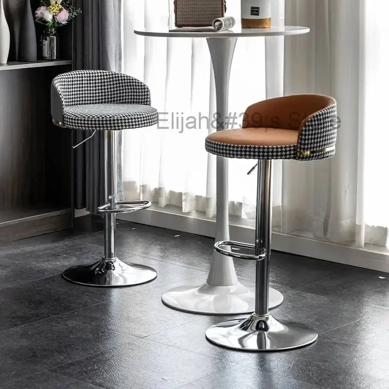Cadeiras de bar nórdicas ergonômicas, cadeira alta minimalista ajustável para cozinha, bar, salão, bancos para barra, móveis hy