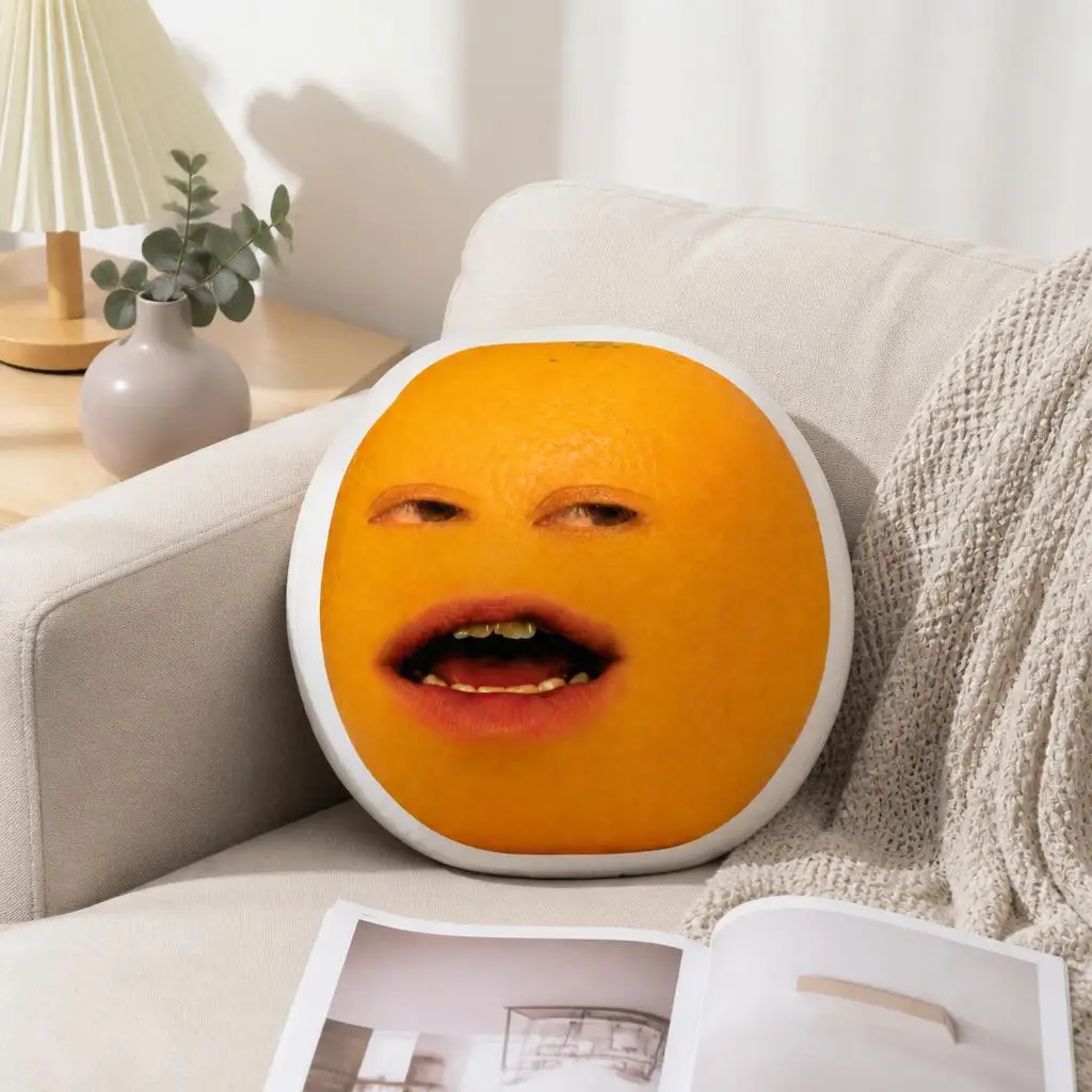 Talking Orange Funny Face Meme Plush Pillow Cushion Irregular Stuffed Throw Pillow Home Decor Gift Sofa Bed