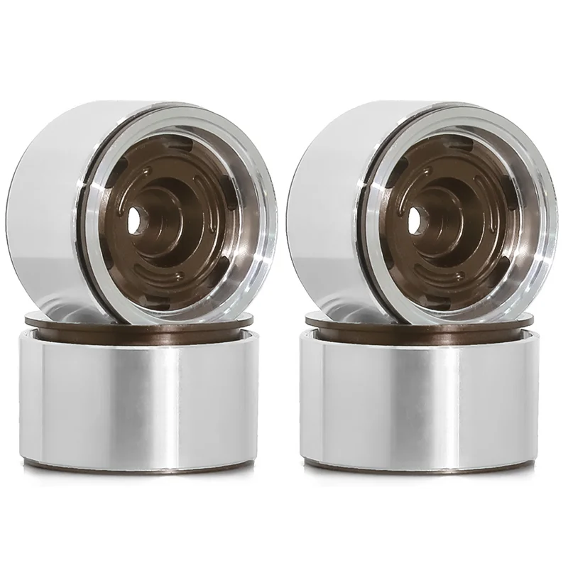 

B78B-4Pcs Metal 1.0In Beadlock Wheel Rim Wheel Hub For 1/18 1/24 RC Crawler Car Axial SCX24 AX24 TRX4M TRX4-M Upgrade Parts