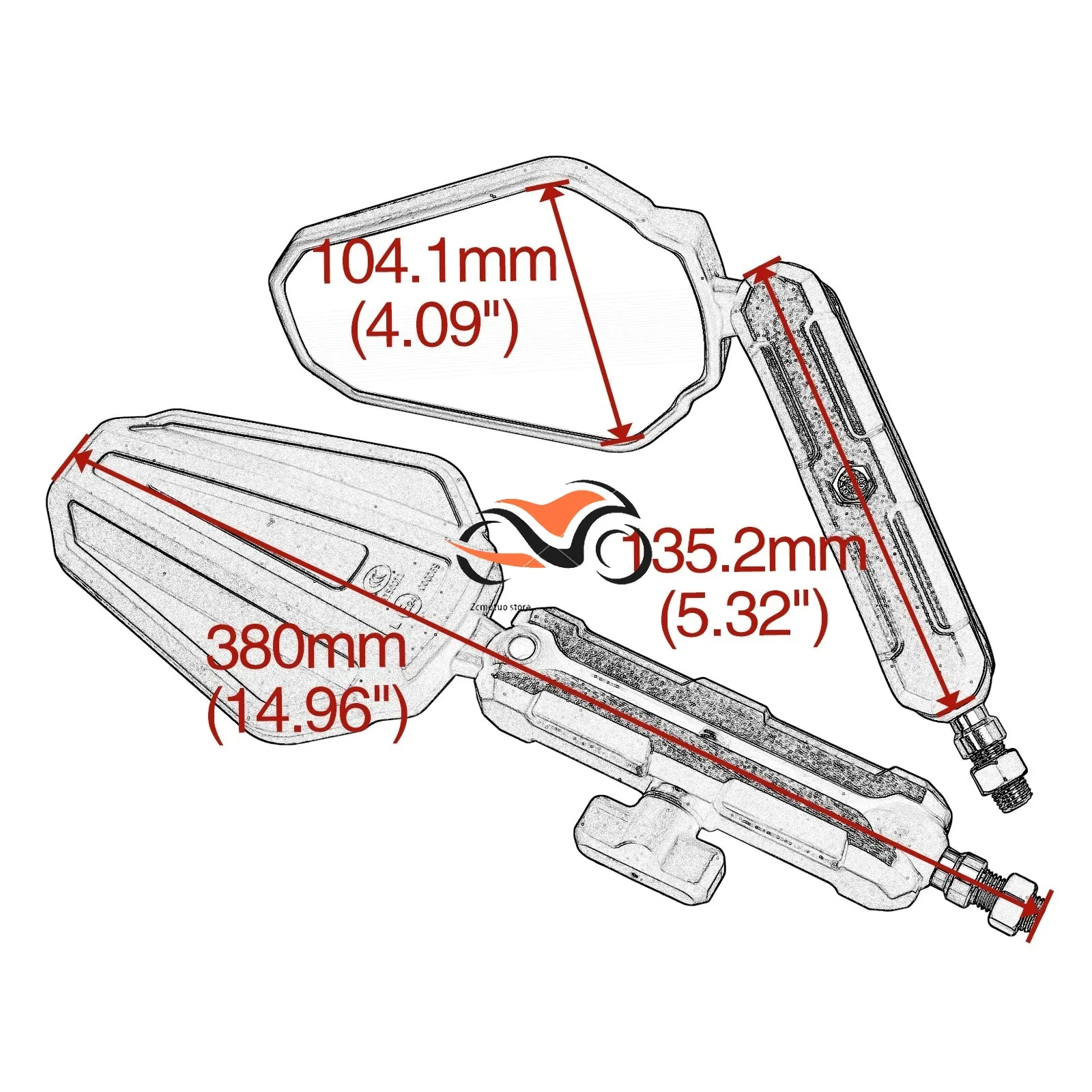 1 Pair Motorcycle West Wind Rearview Mirror Foldable Adventure Side Mirrors For KTM Duke 390 790 1190 1290 890 200 250 990