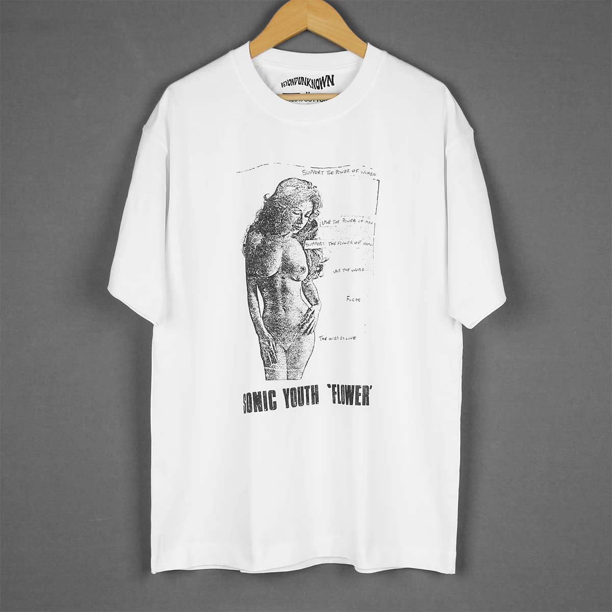 

Sonic Youth T Shirt Flower Experimental Grunge Pixies White Men's Clothing Short Sleeve Summer Men's Cotton Printed Men's Shirt