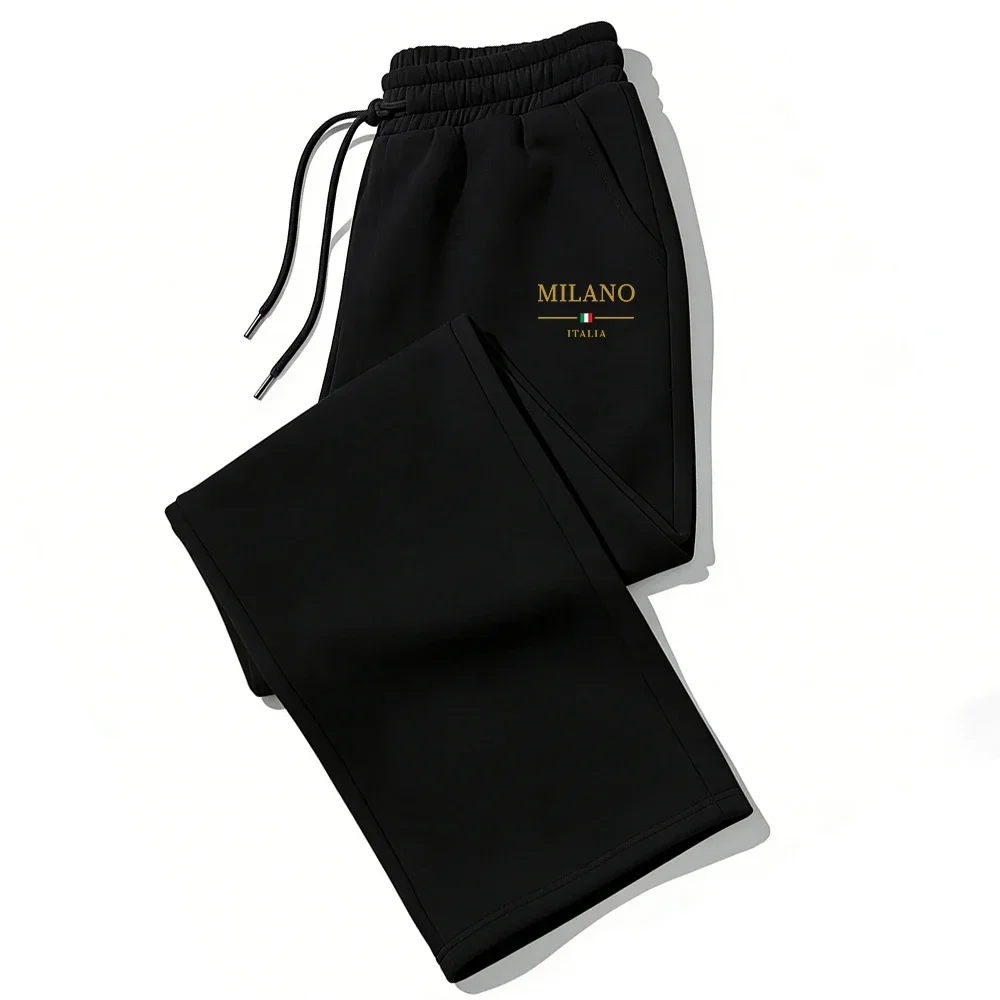 2026 Hot Sale Milan City Printed Jogger Pants Men Women Autumn Winter Casual High Quality Outdoor Running Sports Sweatpants