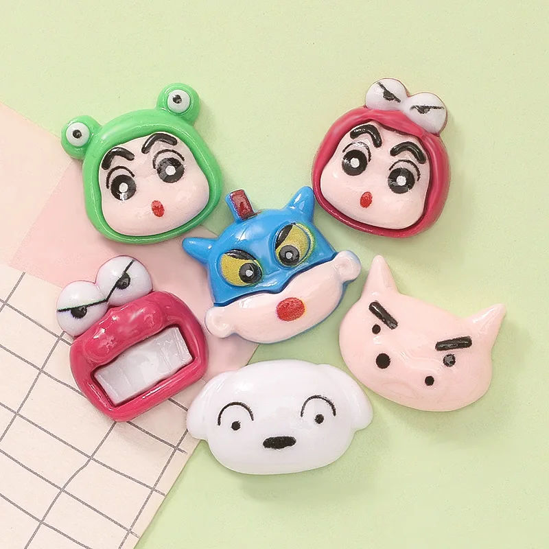 100pcs Kawaii Cartoon Animation Resin Flatback Cabochon Charm DIY Jewelry Craft Decoration Scrapbook Accessories