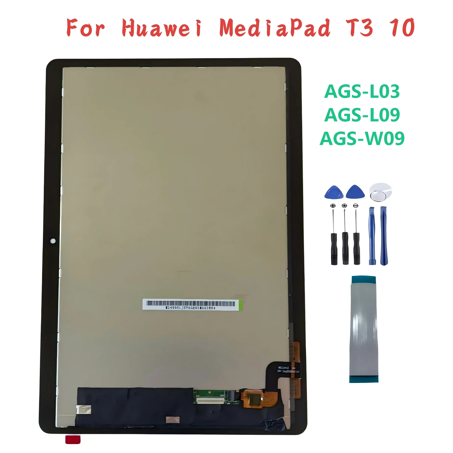 For Huawei MediaPad T3 10 AGS-L03 AGS-L09 AGS-W09 9.6 Inch Display Touch Screen Digitizer Assembly Frame