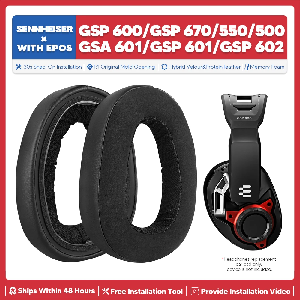 Vervangende Oorkussentjes Voor Epos Sennheiser Gsp 600 670 550 500 601 602 Gsa Hoofdtelefoon Accessoires Oorkussen Traagschuim Hoes