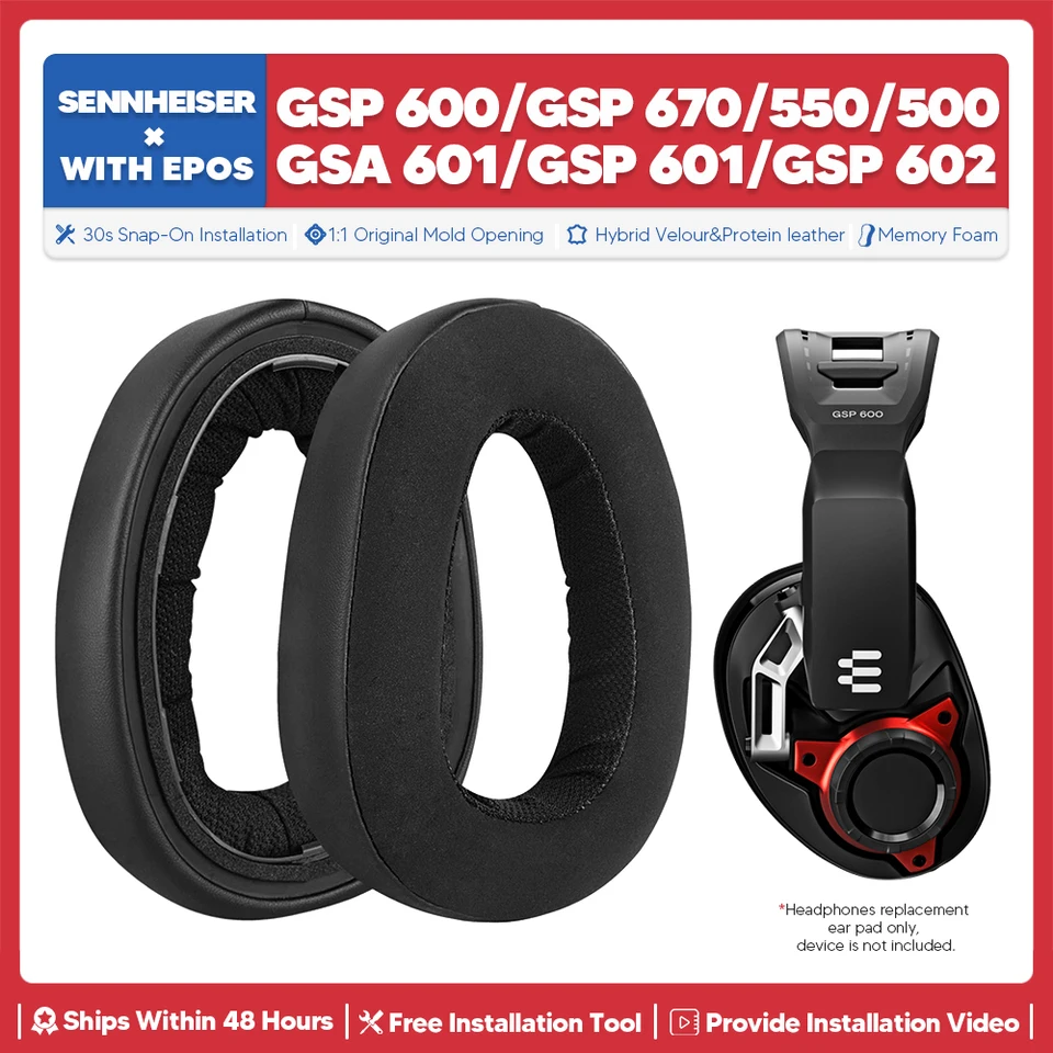Replacement Ear Pads For EPOS Sennheiser GSP 600 670 550 500 601
