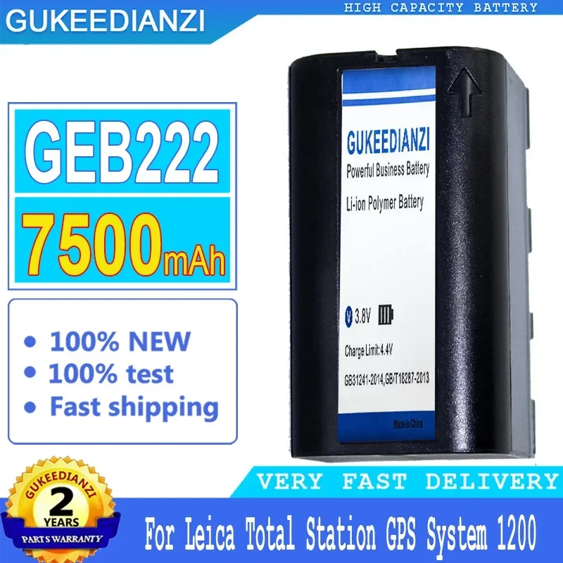 

GUKEEDIANZI Battery GEB222 for Leica Total Station, GPS System, 1200 Instruments, Piper 100, 200 Lases Survey Battery, 7500mAh