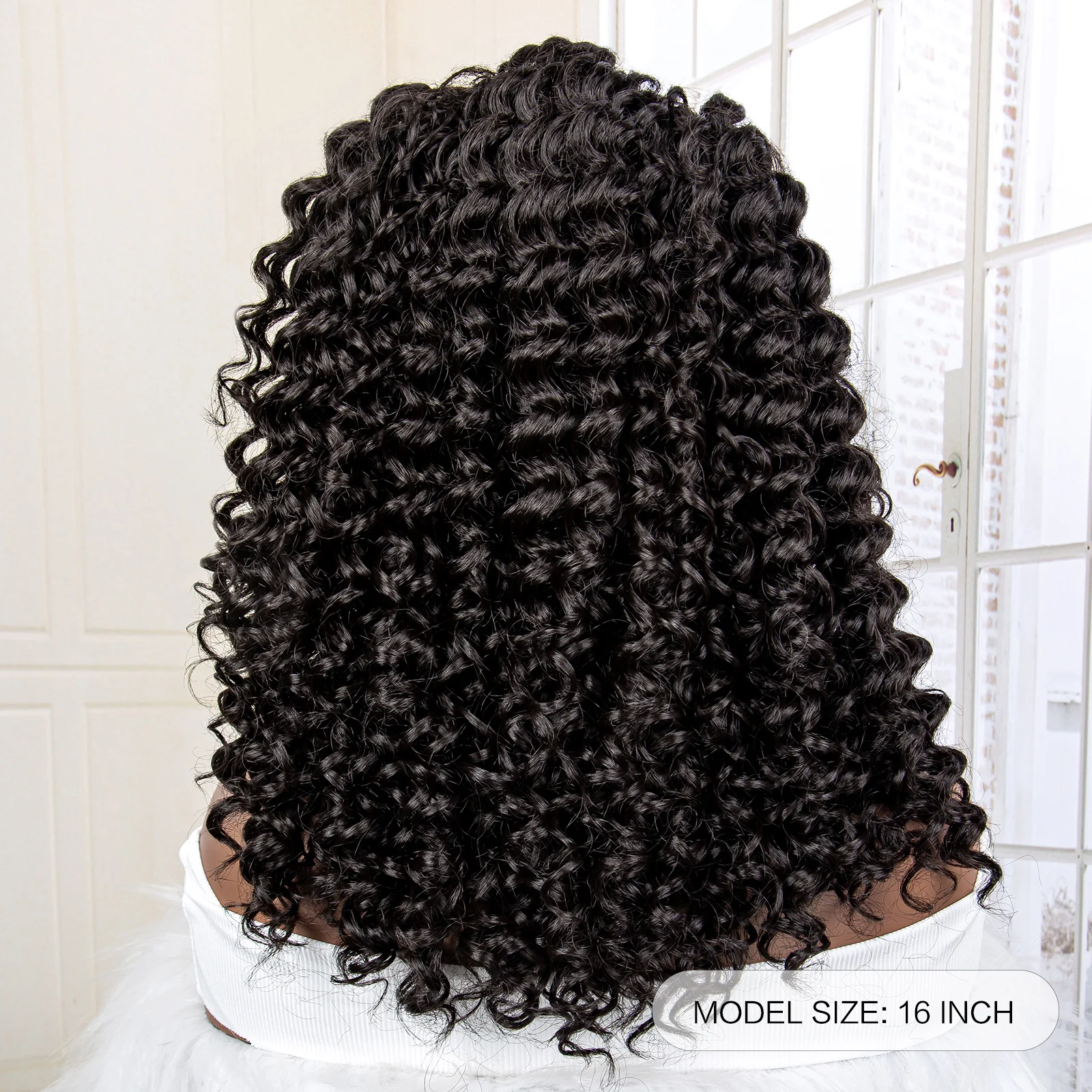 New Arrival Synthetic Lace Frontal Water Curly Wave Braides Wigs for Afro Brazilian Women 16 Inches Braiding Wigs with Baby Hair