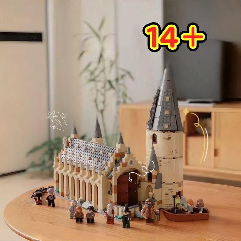 

Новинка 2026 года, 878 шт., вестибюль, замок, здание 75954, сделай сам, кирпичная модель, украшение для дома, детский подарок на день рождения, Рождество