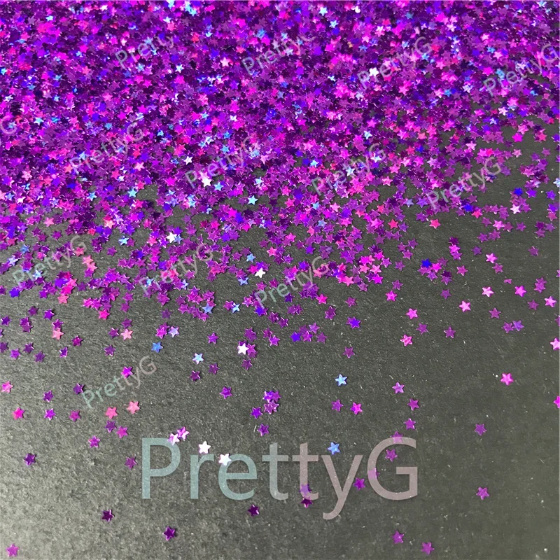 PrettyG 1 Box 1mm Stars Glitter Shapes Opal Nails Holographic Sequins Iridescent Glitter Supplies For Nail Art DIY Decoration