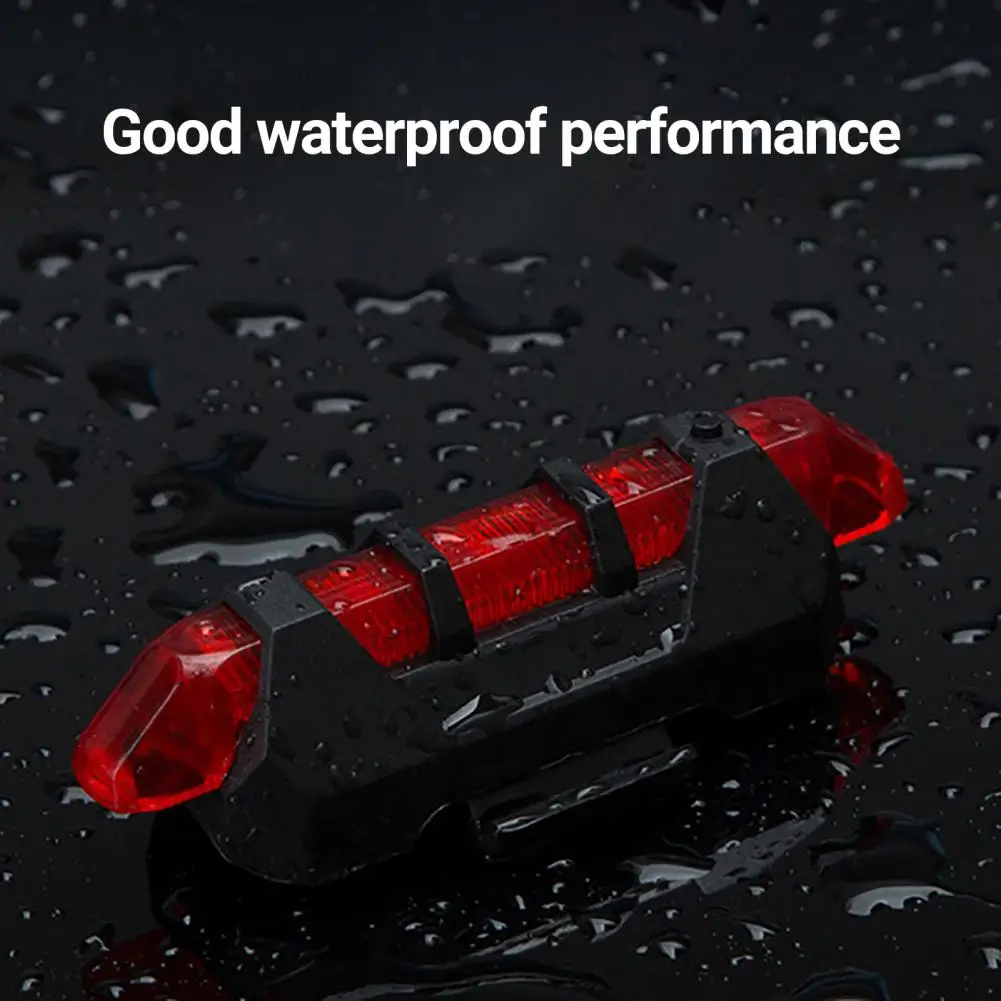 Bicycle Rear Light Waterproof USB Rechargeable LED Safety Warning Lamp Bike Flashing Accessories Night Riding Cycling Taillight