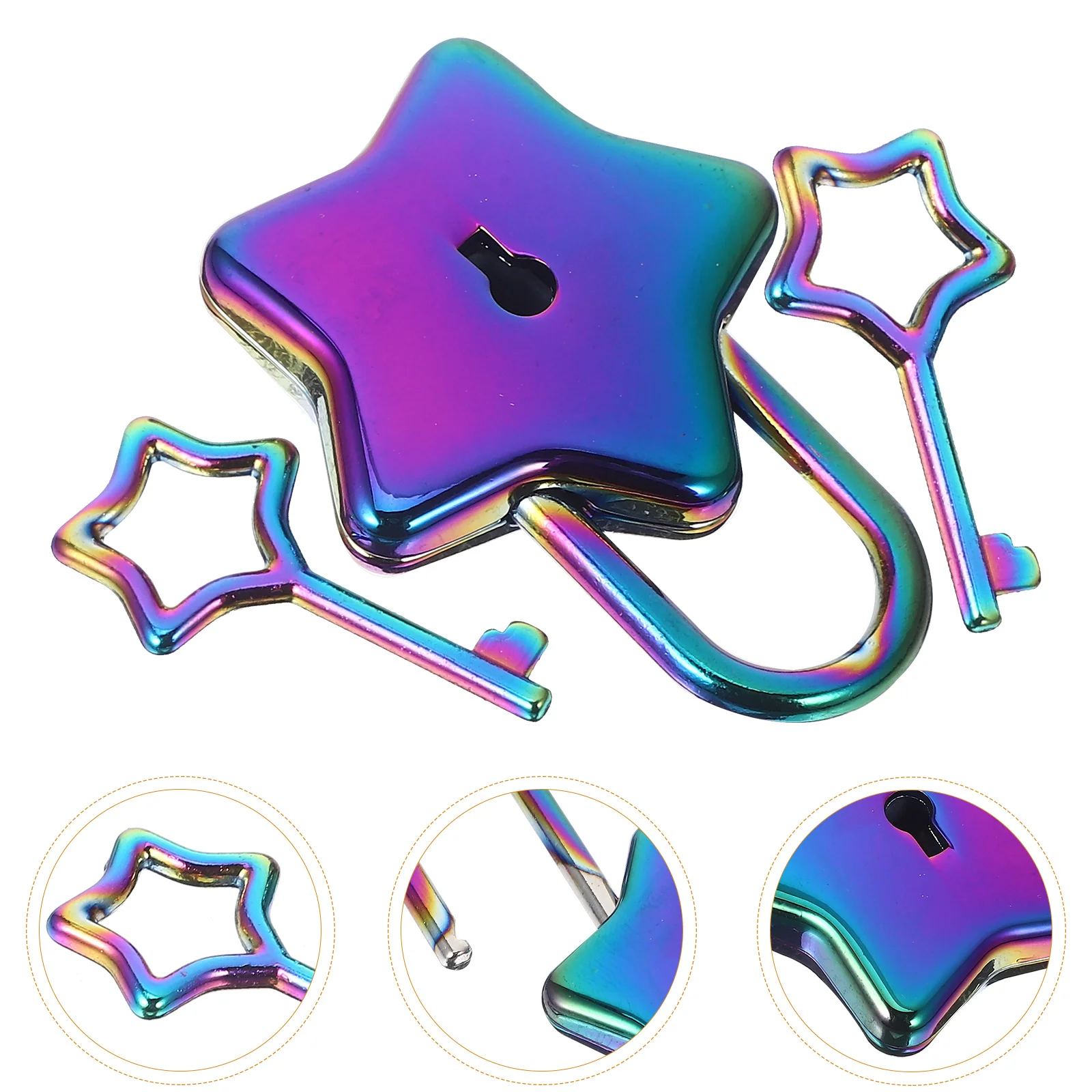 Shaped Locks Keys Five Pointed Star Shape Key Star Shaped Lock Key Cute Star Shaped Lock Jewelry Box Purse Luggage